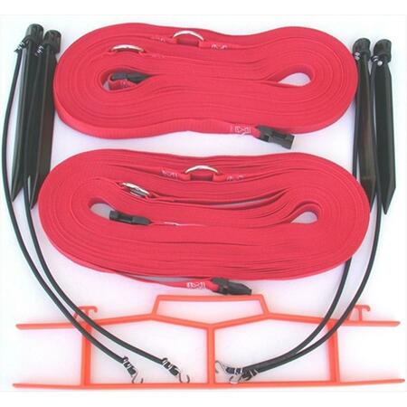 HOME COURT 8 Meter Red 1-inch Non-adjustable Web Courtlines M817NARS